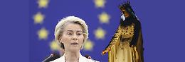 Von der Leyen celebra la bandiera Ue (e dimentica la Madonna)