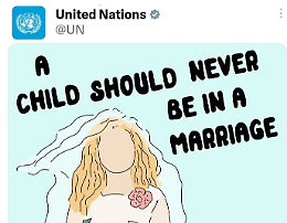 L'Onu usa una sposa occidentale per denunciare il matrimonio precoce