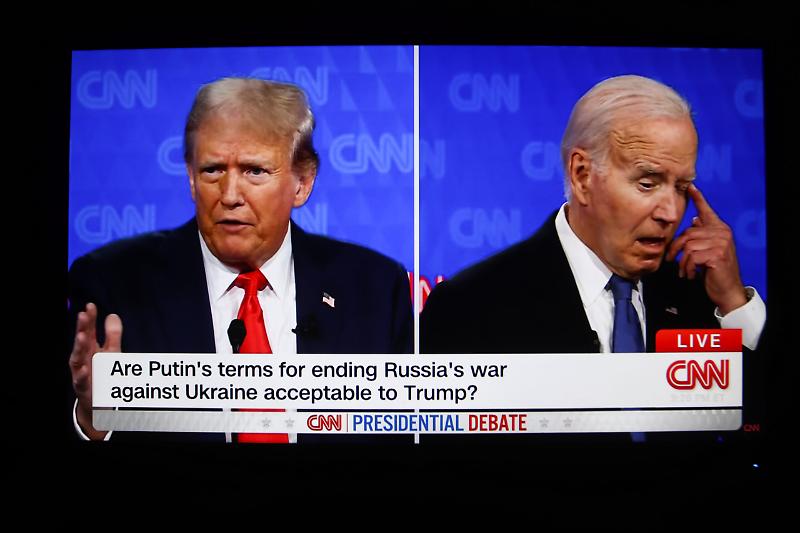 Joe Biden and Donald Trump presidential debate in Atlanta - 28 Jun 2024
