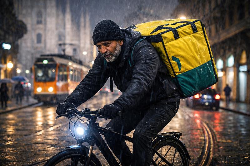 Milano corre, ma a quale prezzo? I rider invisibili e la domanda di San Tommaso